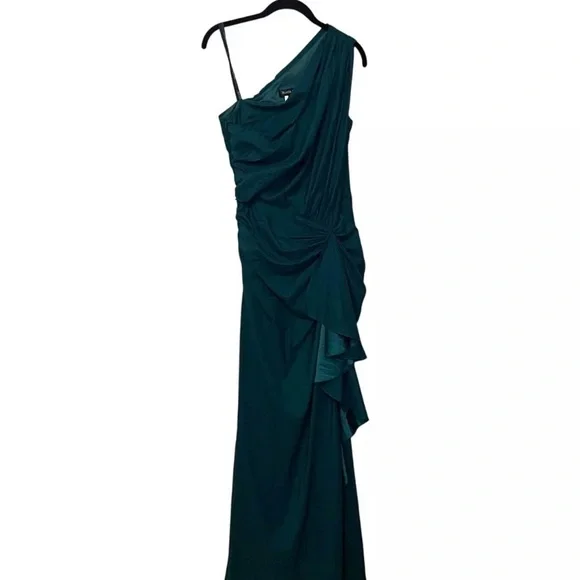 Stunning deep emerald green Tadeshi Shoji dress - Picture 4 of 9